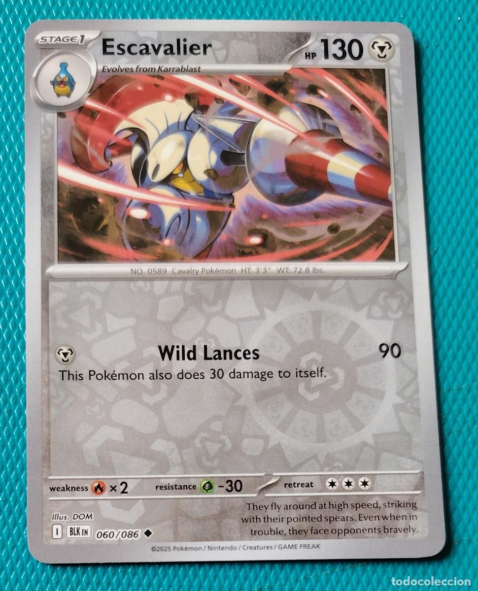 Trading cards: CARTA POKEMON EN INGLES - ESCAVALIER 060 / 086 - FASE 1 - HOLO - ORIGINAL - NUEVA MD MINT