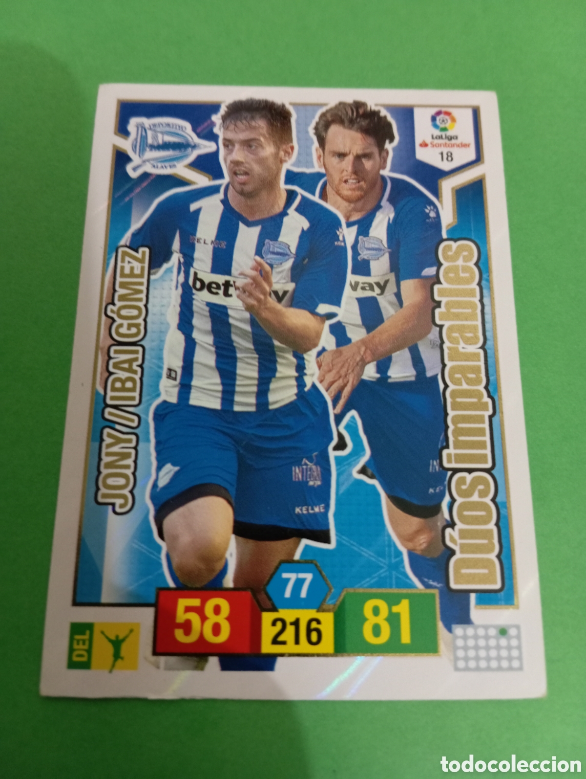 Trading cards: Jony / Ibai G&oacute;mez Alav&eacute;s D&Uacute;OS IMPARABLES n&deg;18 / PANINI ADRENALYN XL LA LIGA 2018/2019