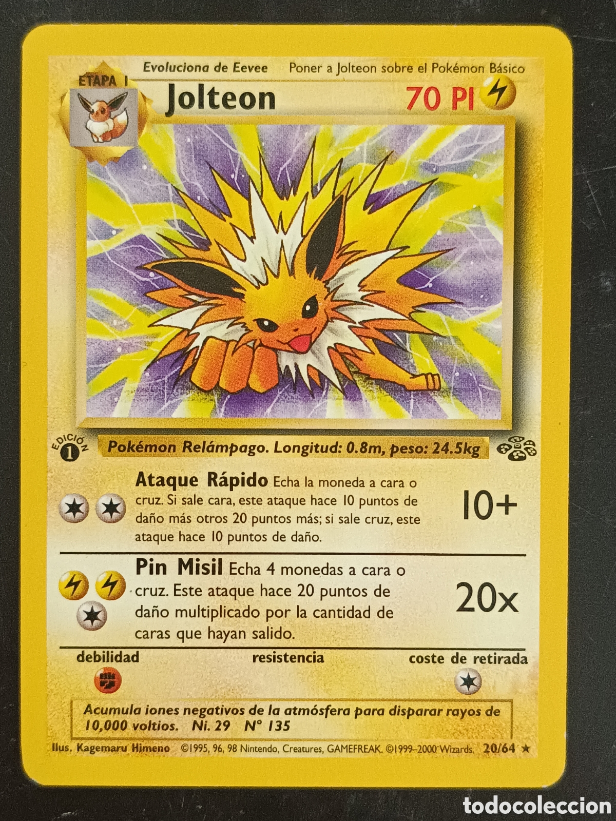 Trading cards: Pokemon Joltreon 20/64 Jungla (Jungle) En Castellano Primera Edici&oacute;n