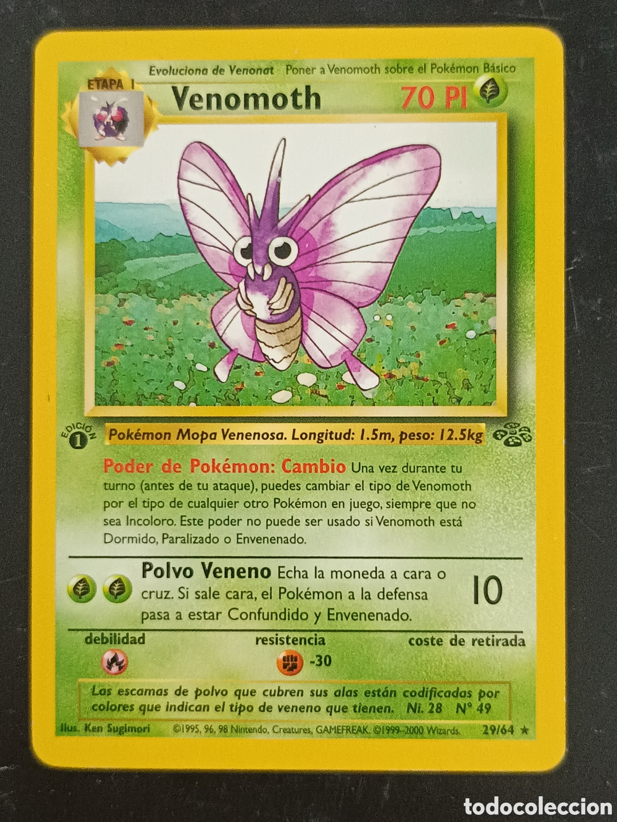Trading cards: Pokemon Venomoth 29/64 Jungla (Jungle) Primera Edici&oacute;n En Castellano