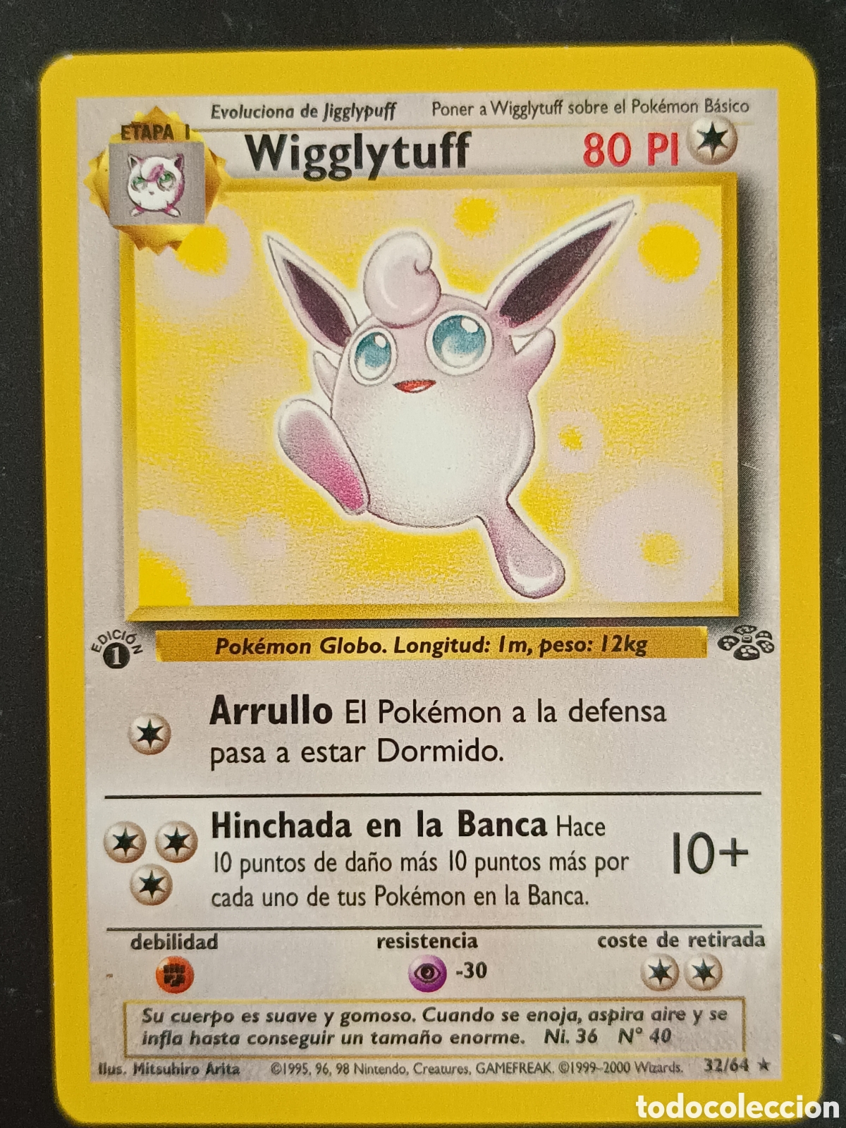 Trading cards: Pokemon Wigglytuff 32/64 Jungla (Jungle) Primera Edici&oacute;n En Castellano