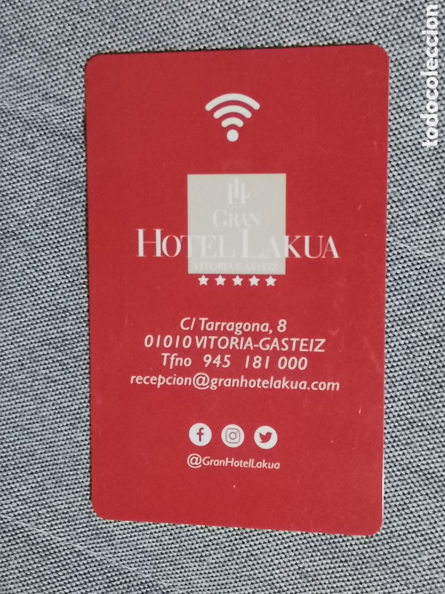 Trading cards: GRAN HOTEL LAKUA ***** VITORIA - GASTEIZ . LLAVE TARJETA . CARD