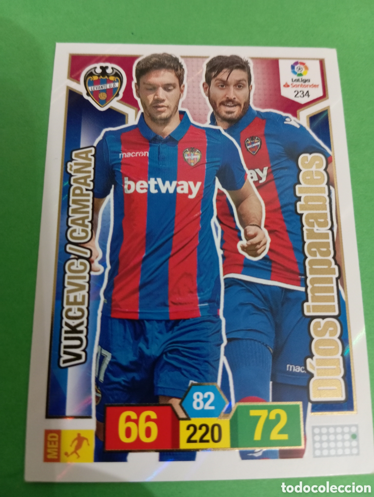Trading cards: Vukcevic / Campa&ntilde;a Levante D&Uacute;OS IMPARABLES n&deg;234 / PANINI ADRENALYN XL LA LIGA 2018/2019