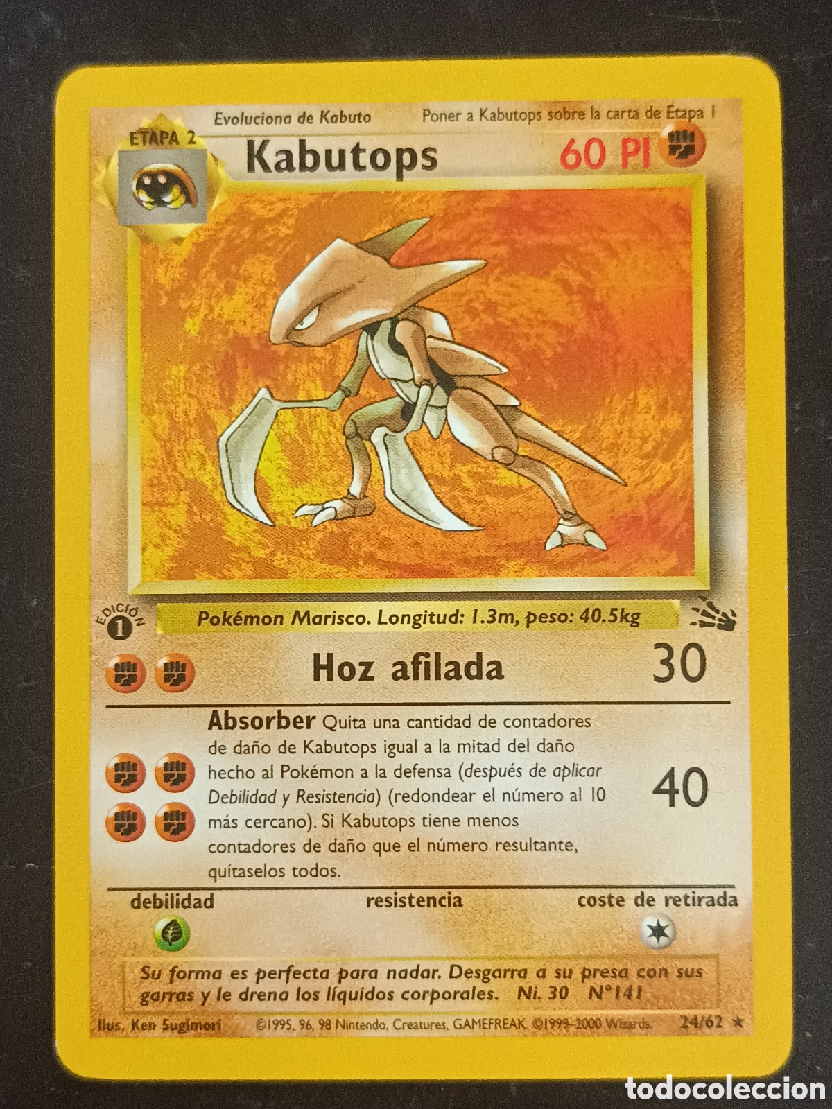Trading cards: Pokemon Kubatops 24/62 Fossil Primera Edici&oacute;n En Castellano