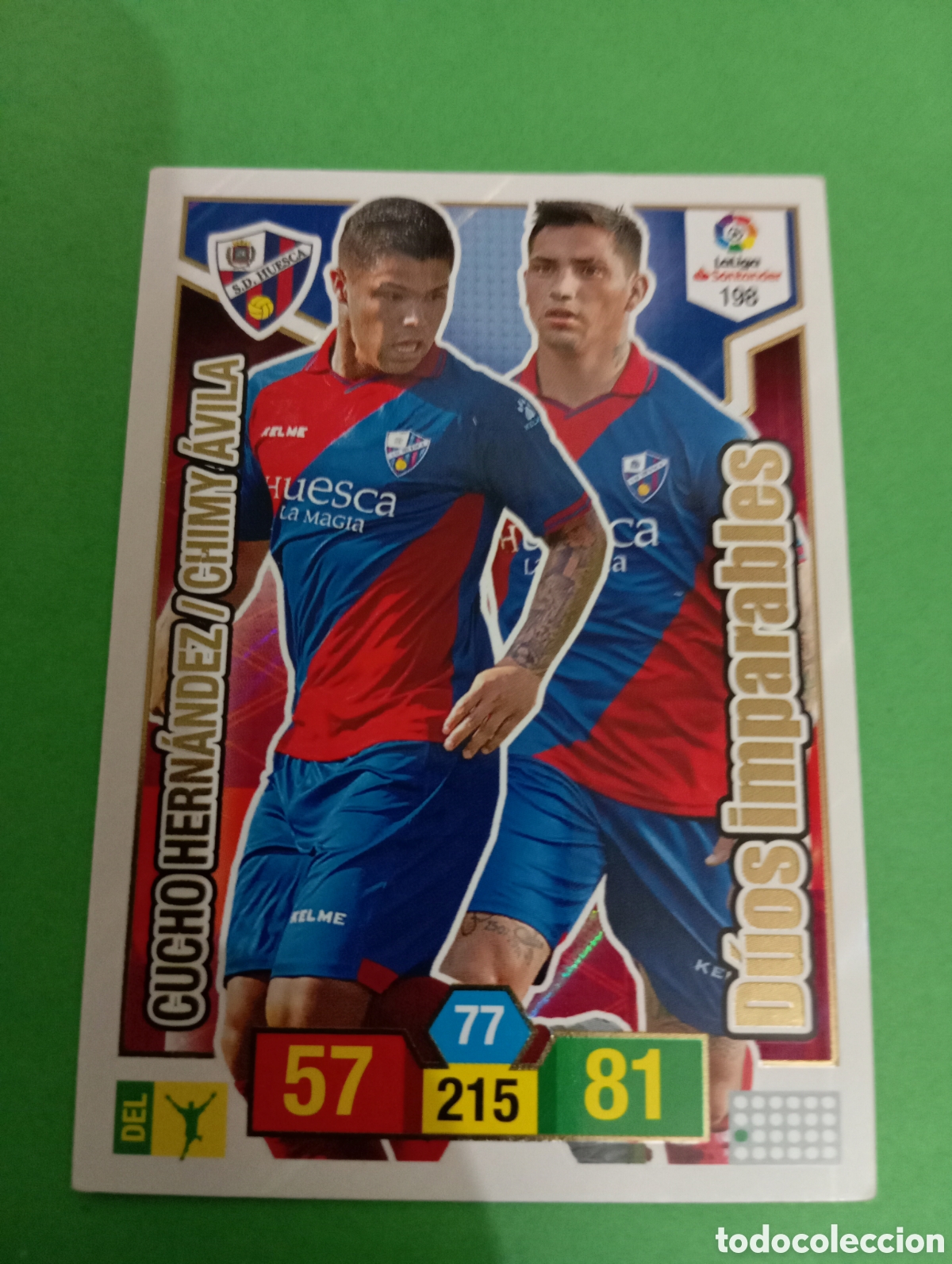 Trading cards: Cucho Hern&aacute;ndez / Chimy &Aacute;vila Huesca D&Uacute;OS IMPARABLES n&deg;198 / PANINI ADRENALYN XL LA LIGA 2018/2019