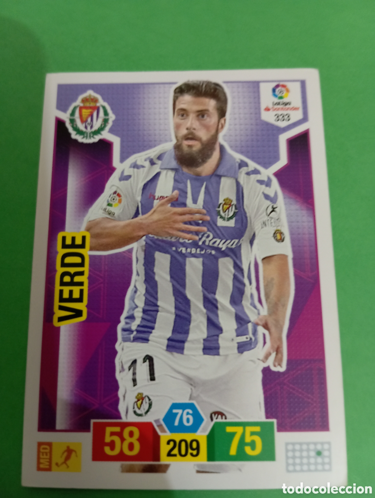 Figurine Collezionabili: Verde Valladolid n&deg;333 / PANINI ADRENALYN XL LA LIGA 2018/2019