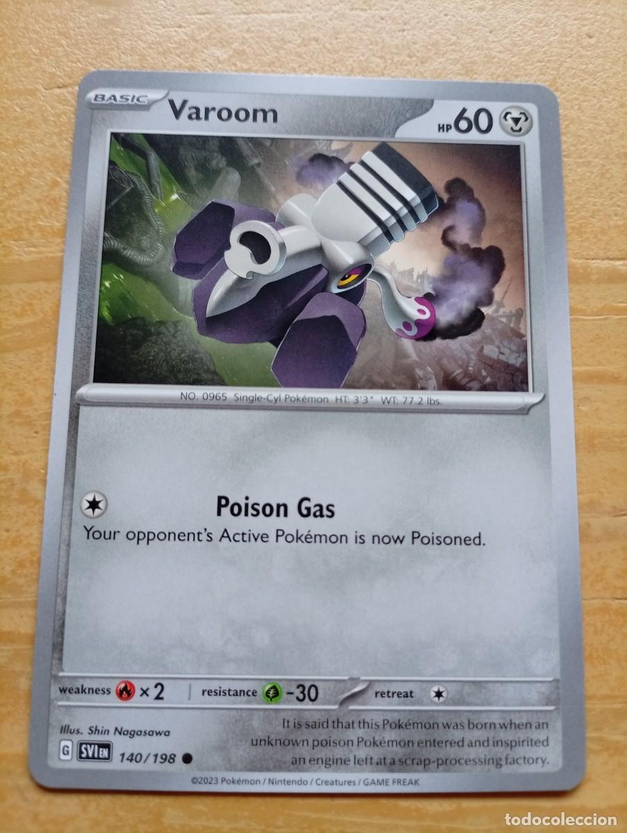 Trading cards: Carta Pok&eacute;mon de Varoom, n&uacute;mero 140/198, del a&ntilde;o 2023. - Idioma: Ingl&eacute;s. - Tipo: B&aacute;sico. - HP: 60.