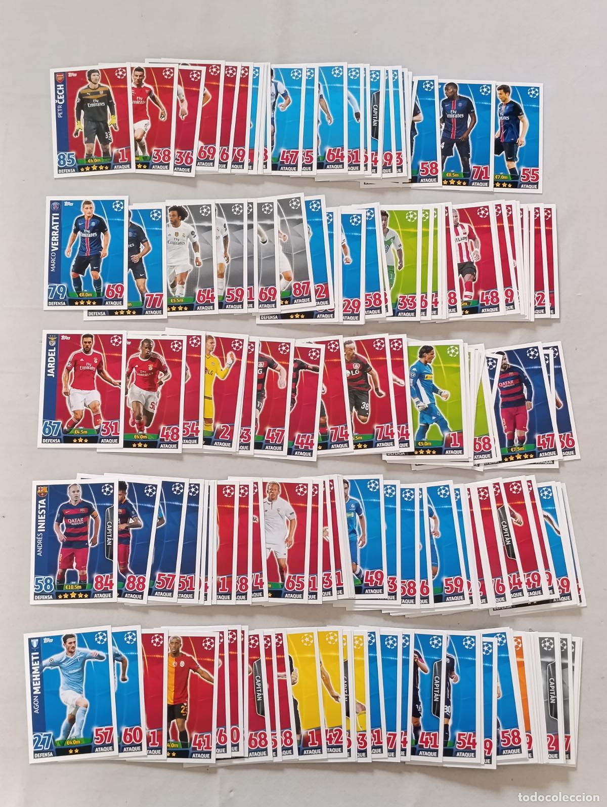 Trading cards: LOTE 167 CARDS UEFA CHAMPIONS LEAGUE 2015 2016 - TOPPS MATCH ATTAX TRADING CARD GAME (D7Bw)