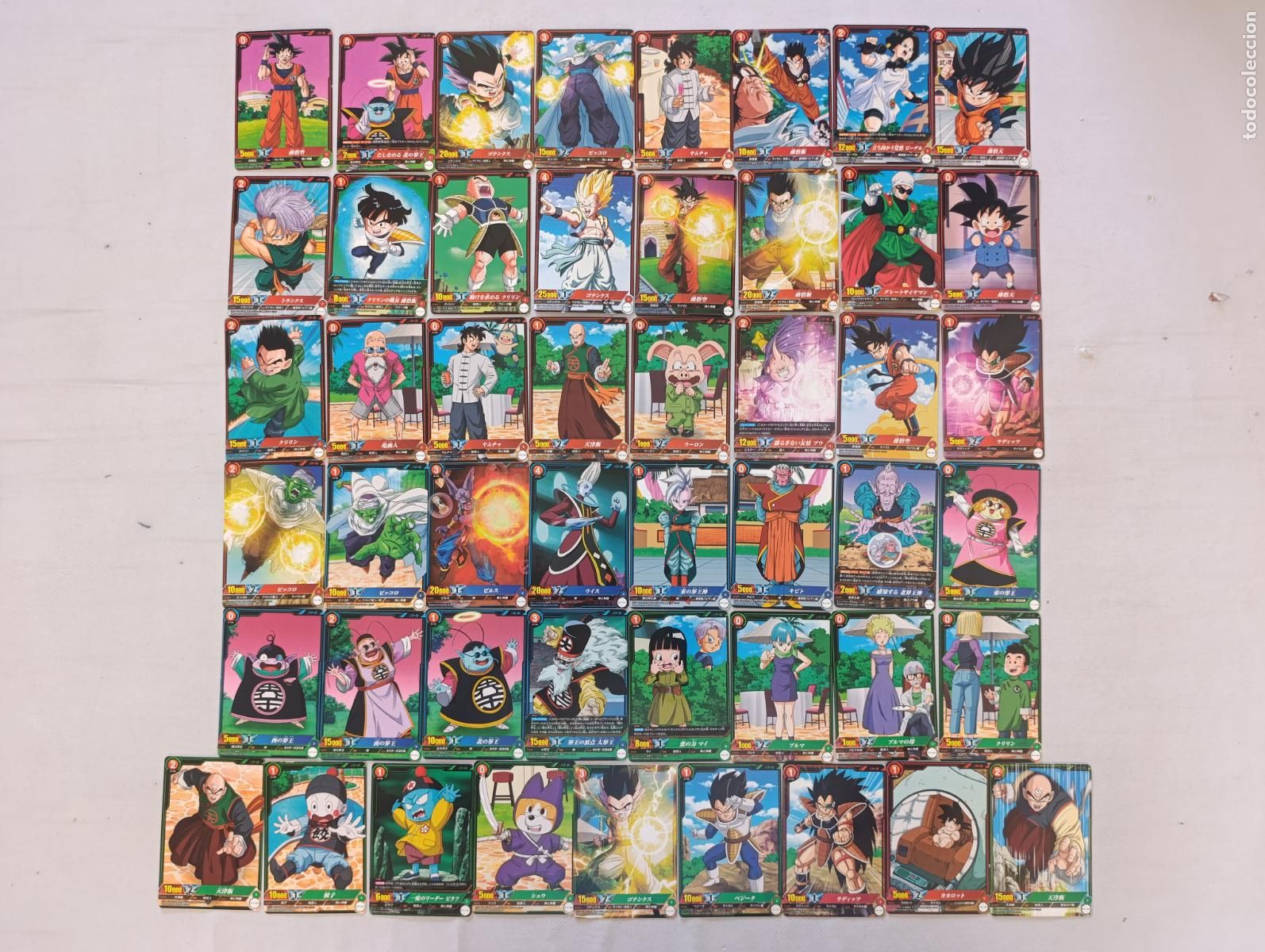 Trading cards: LOTE DRAGON BALL IC CARDDASS - 49 CARTAS - SIN REPETIDAS - BANDAI - JAPON (D7Bw)