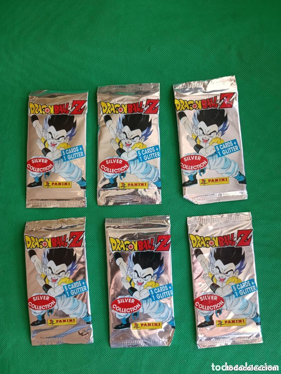 Cartas Colecion&aacute;veis: Lote de seis sobres Drag&oacute;n Ball Z Silver Edition sin abrir 2002 Panini