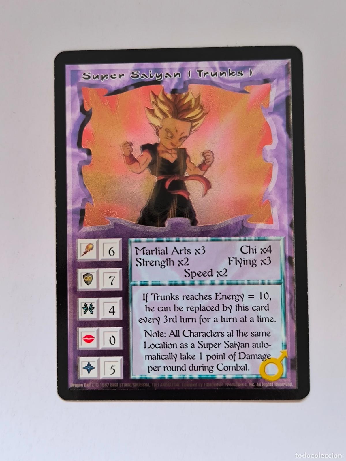 Trading cards: DRAGON BALL Z ANI-MAYHEM CARD - SUPER SAIYAN TRUNKS - ULTRA RARE - PIONEER ESTADOS UNIDOS (K7A1)