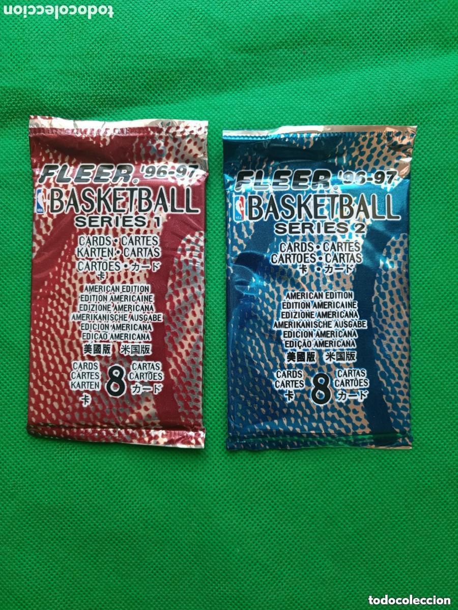 Cartas Colecion&aacute;veis: Sobre Cards sin abrir Basketball NBA 96-97 serie 1 y 2 Fleer