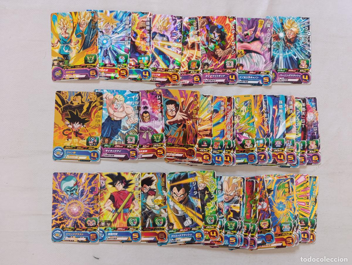 Trading cards: LOTE 45 CARTAS SUPER DRAGON BALL HEROES - UNIVERSE MISSION SERIE UM7 - BANDAI JAPON CARDS (E7Cw)