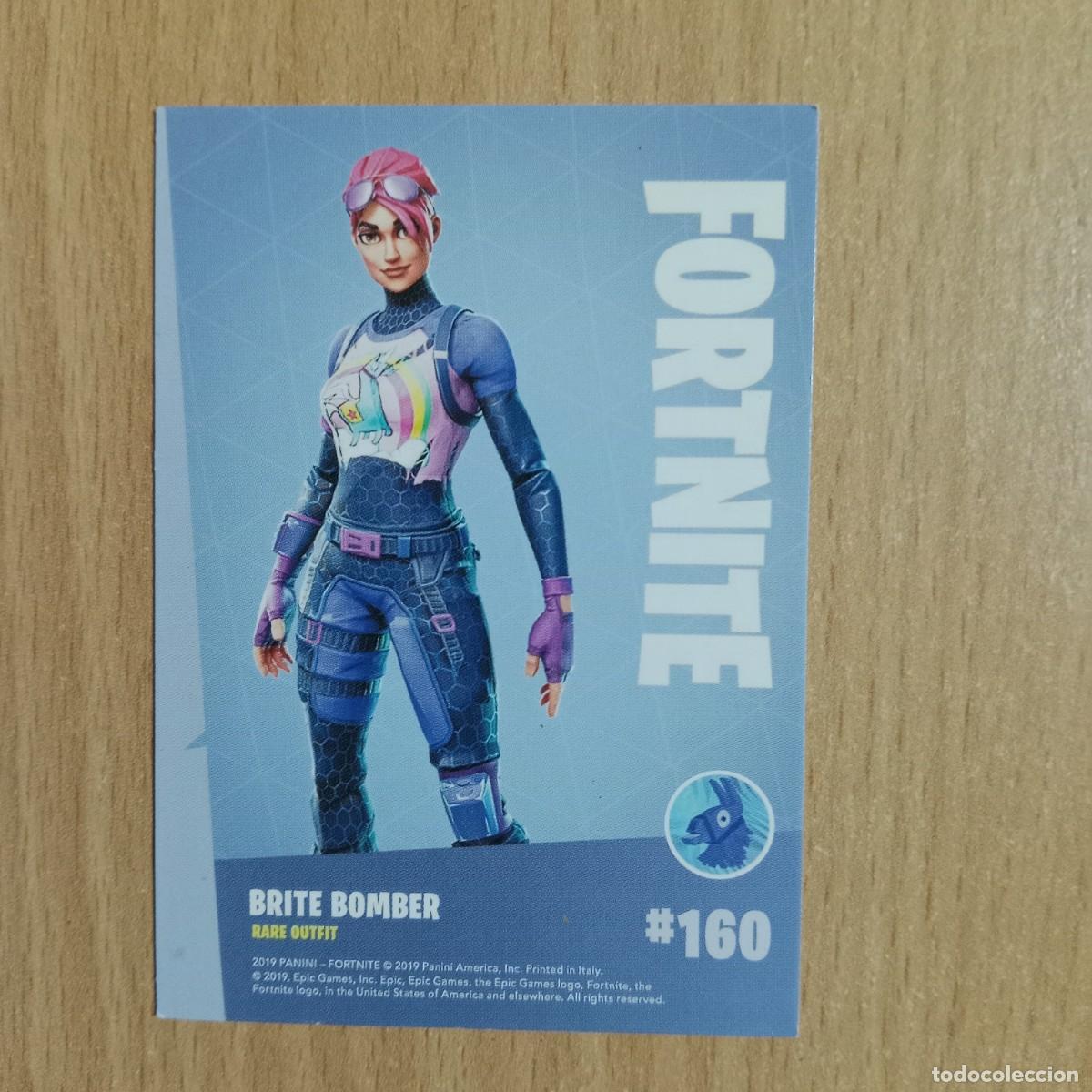 Trading cards: BRITE BOMBER # 160 - RARE OUTFIT -TRADING CARD- FORTNITE SERIES 1 - PANINI - A&Ntilde;O 2019.