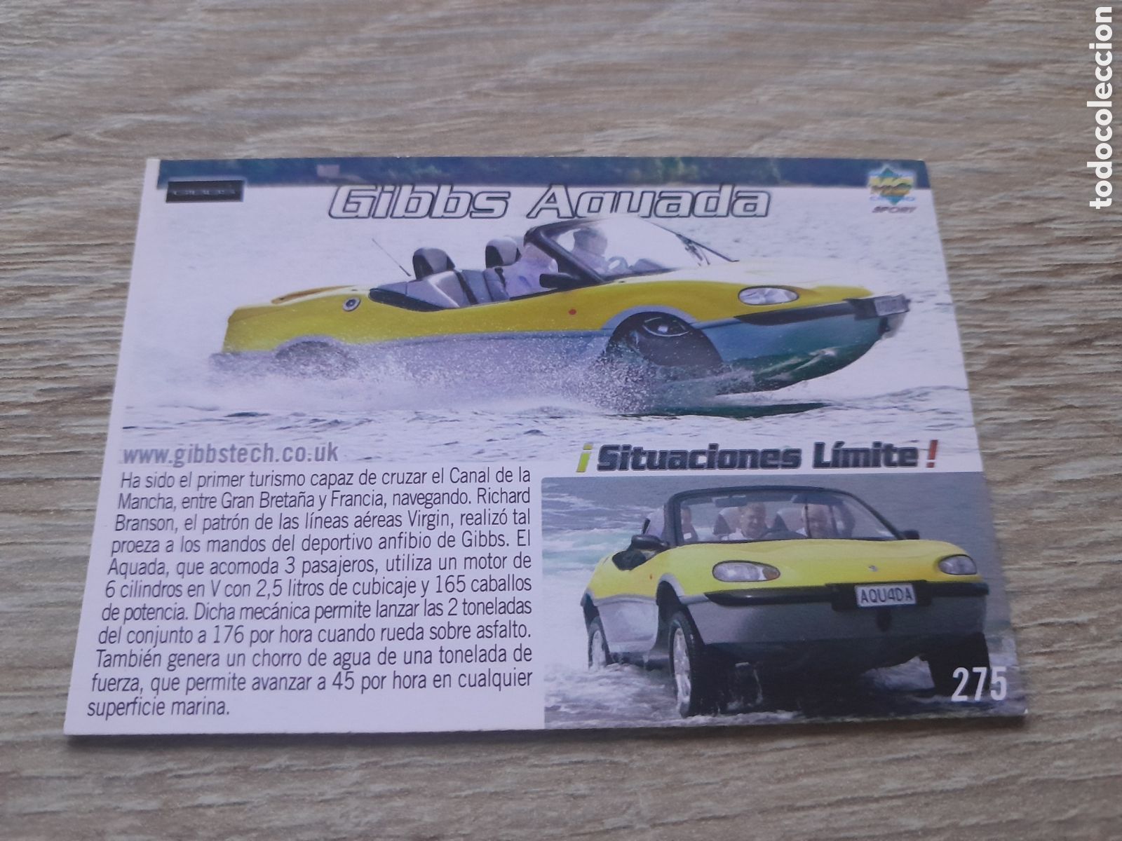 Trading cards: N&ordm; 275 ERROR A todo gas. Coches ecologicos a&ntilde;o 2012