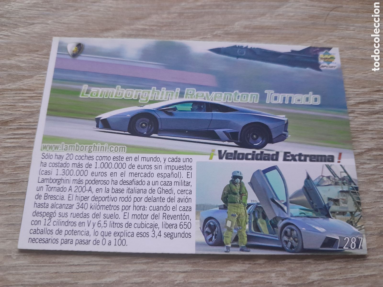 Trading cards: N&ordm; 287 ERROR A todo gas. Coches ecologicos a&ntilde;o 2012