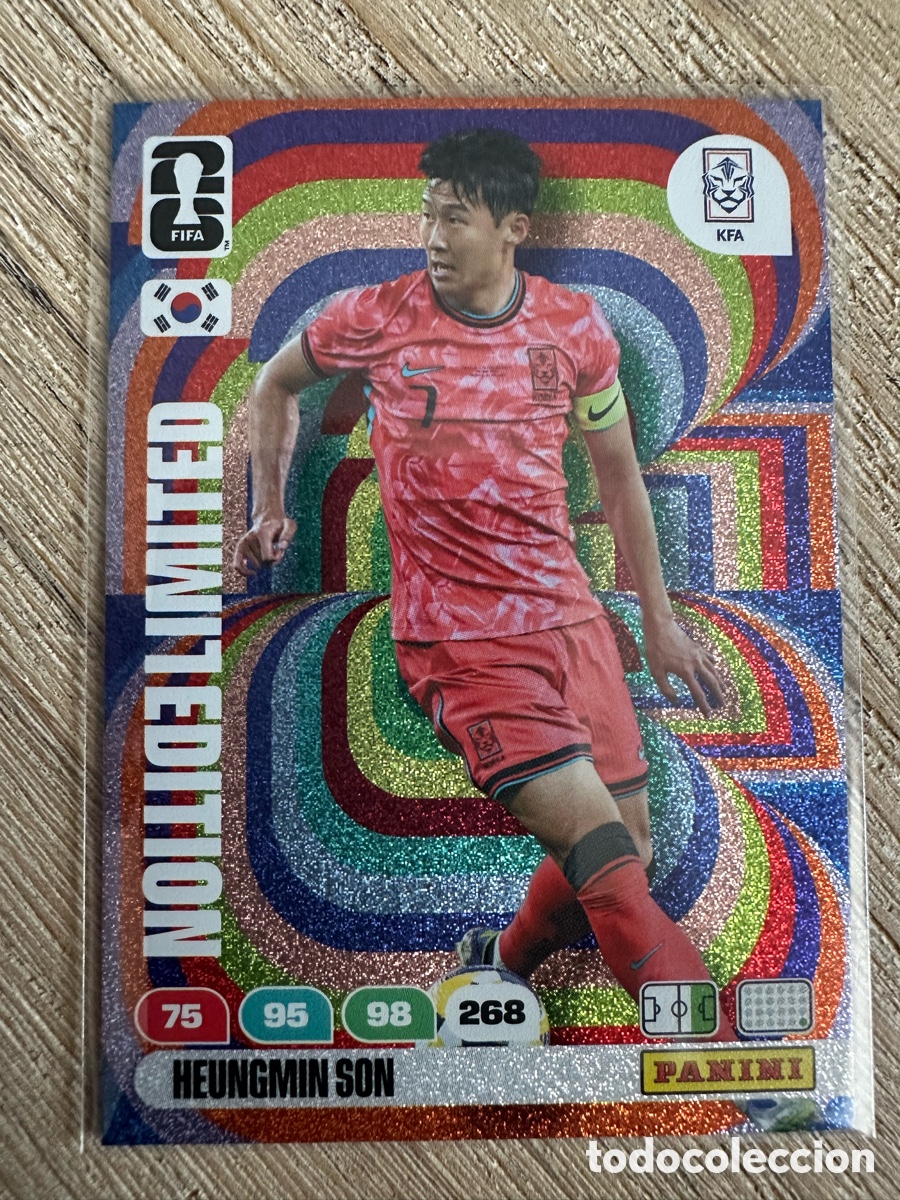 Trading cards: HEUNGMIN SON KOREA LIMITED EDITION ADRENALYN XL PANINI MUNDIAL WORLD CUP 2026 USA CAN MEX