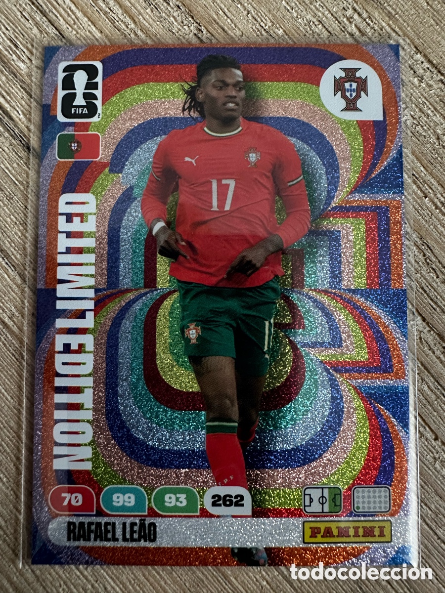 Trading cards: RAFAEL LEAO PORTUGAL LIMITED EDITION ADRENALYN XL PANINI MUNDIAL WORLD CUP 2026 USA CAN MEX