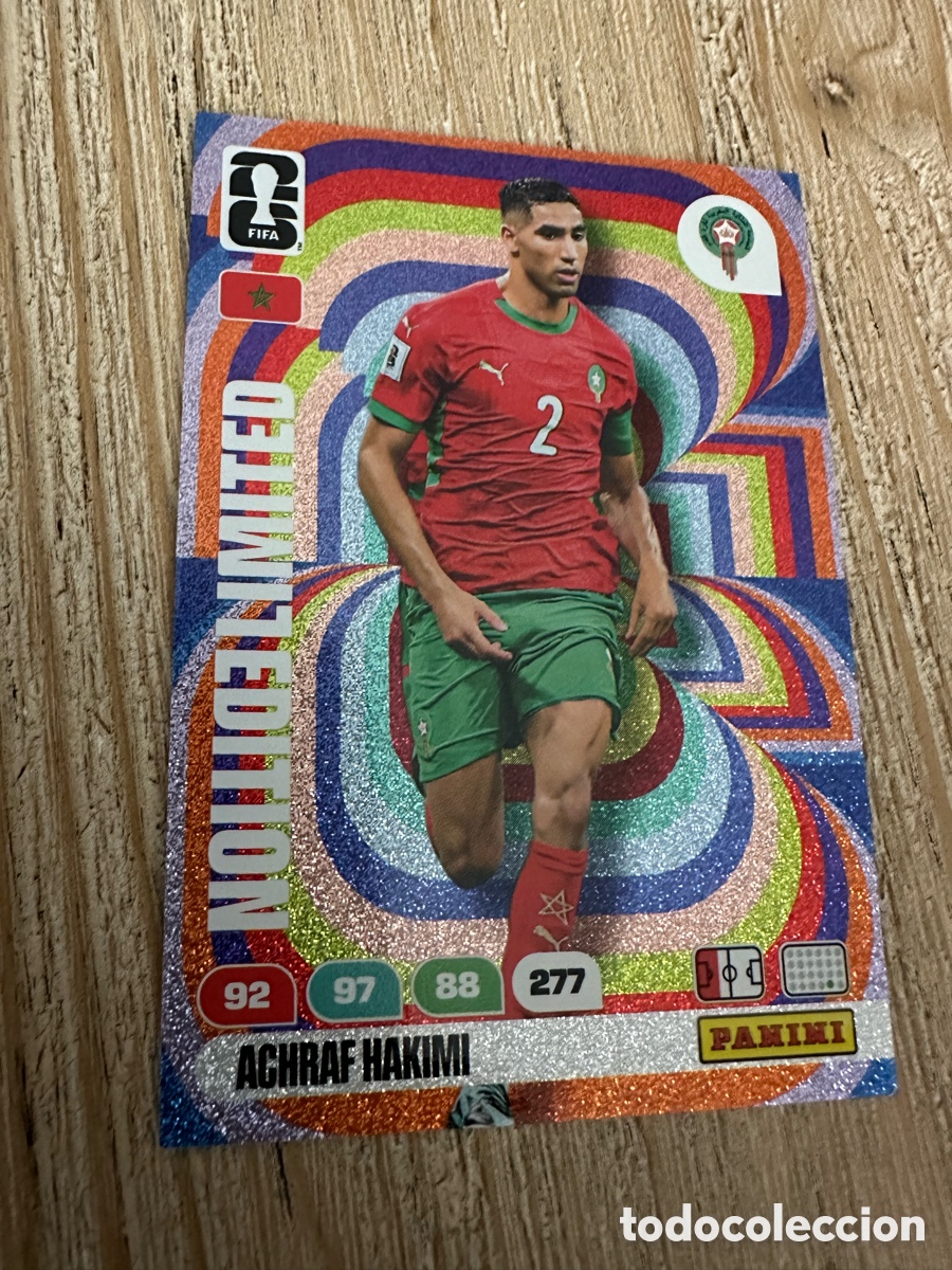 Trading cards: ACHRAF HAKIMI MARRUECOS LIMITED EDITION ADRENALYN XL MUNDIAL 2026 WORLD CUP USA MEX CAN