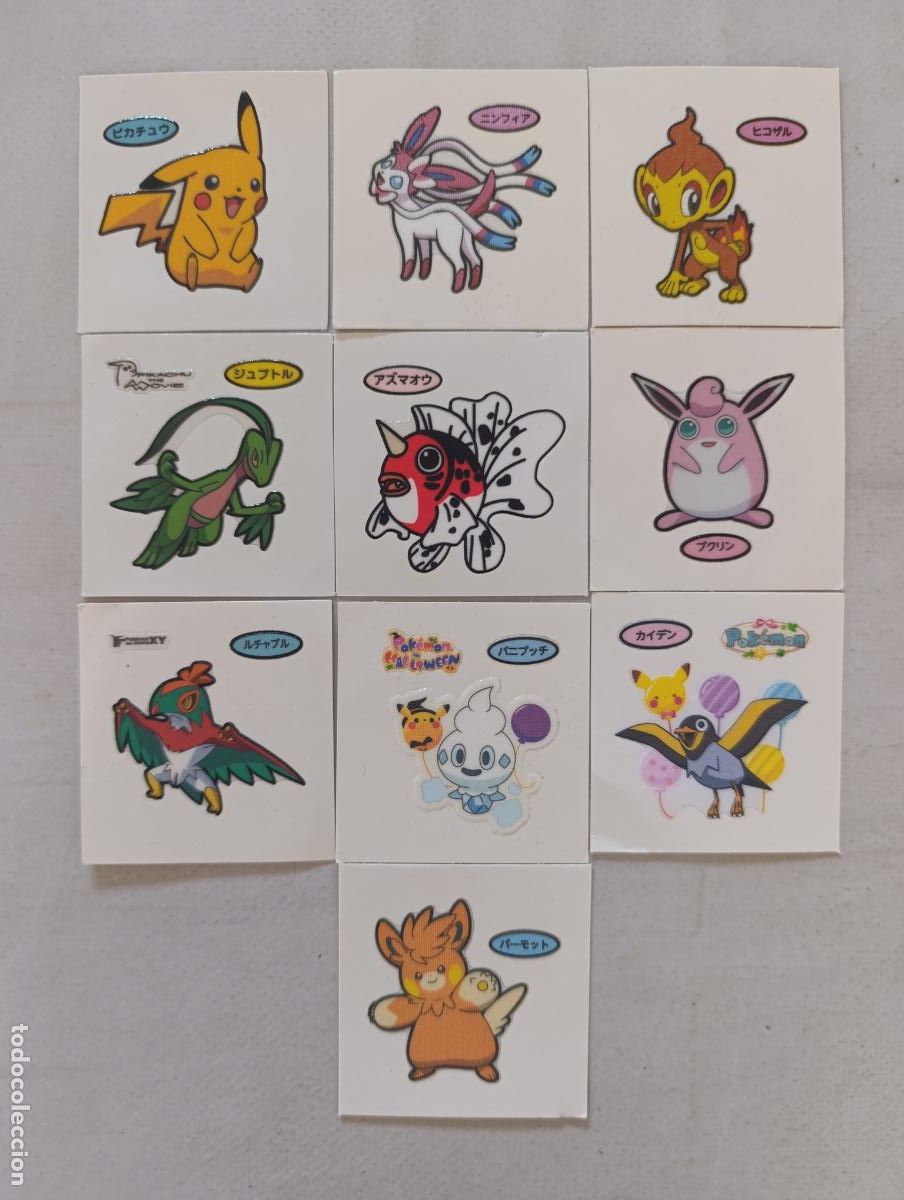 Trading cards: LOTE 10 POKEMON DAIICHI PAN - DECO CHARA BREAD STICKERS / SEAL - ORIGINAL JAPON (E7Cw)