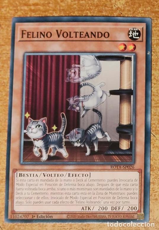 Trading cards: Felino Volteando (Flipping Feline), un monstruo de efecto y de tipo volteo del juego Yu-Gi-oh TCG