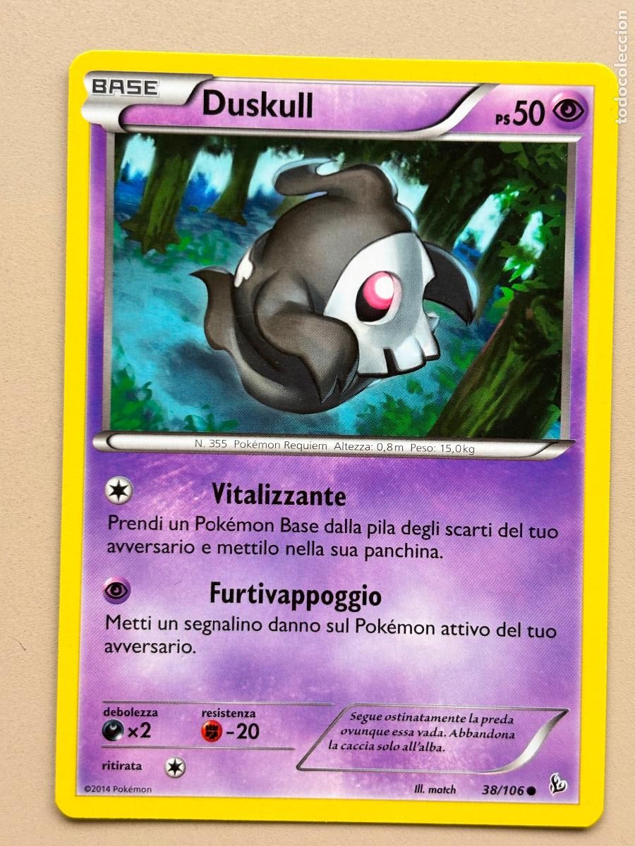 Trading cards: POKEMON TCG - DUSKULL ( FUOCO INFERNALE # 38 )