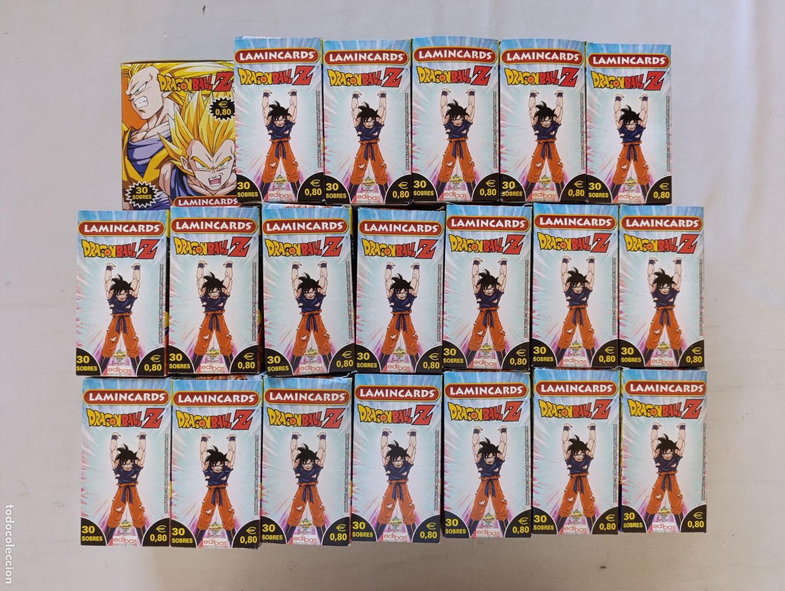 Trading cards: LOTE 20 CAJAS DE SOBRES DRAGON BALL Z LAMINCARDS - EDIBAS 2008 - ESPA&Ntilde;OL - 600 SOBRES (325#w)