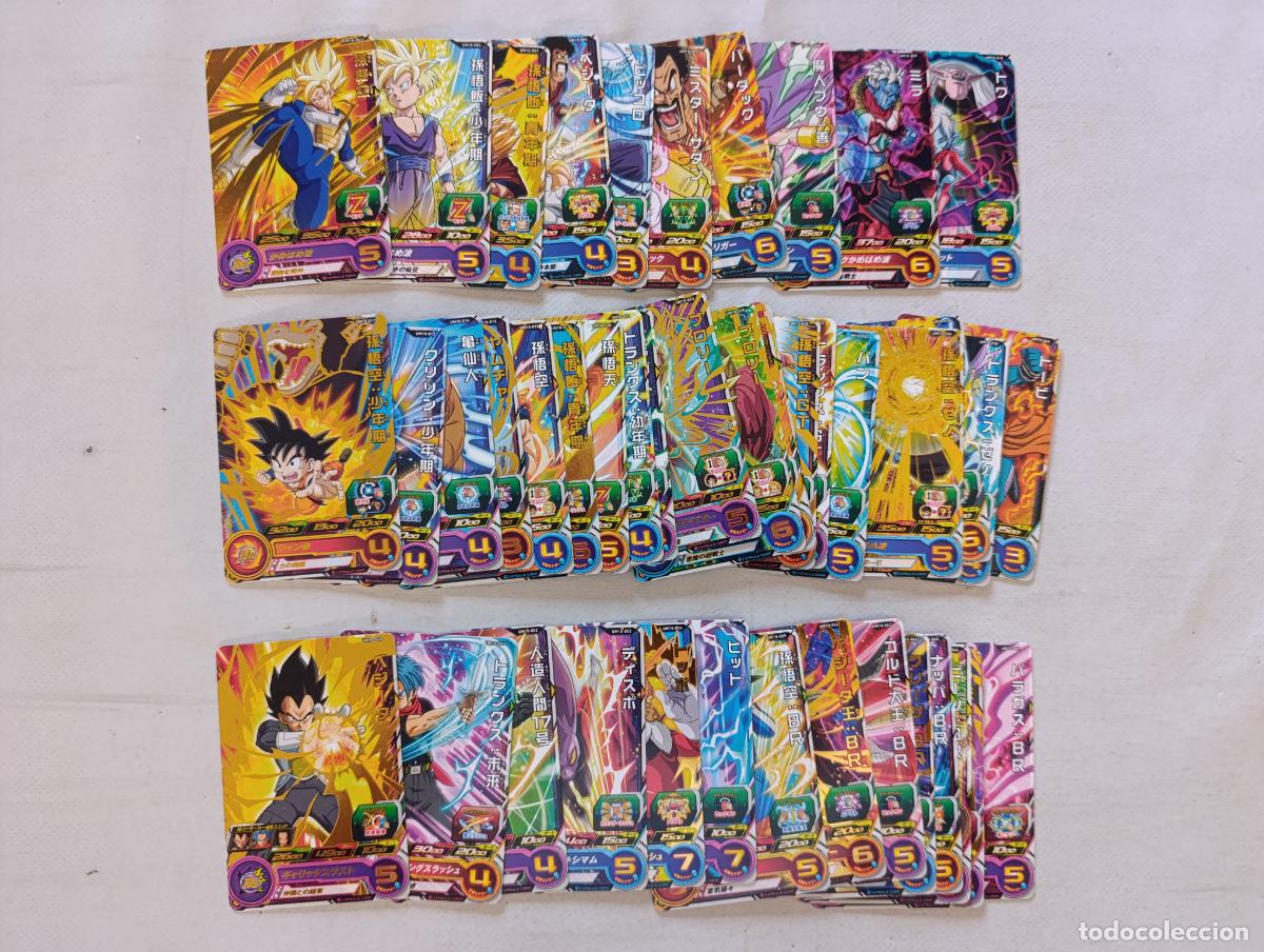 Trading cards: LOTE 45 CARTAS SUPER DRAGON BALL HEROES - UNIVERSE MISSION SERIE UM10 - BANDAI JAPON CARDS (F7Bw)
