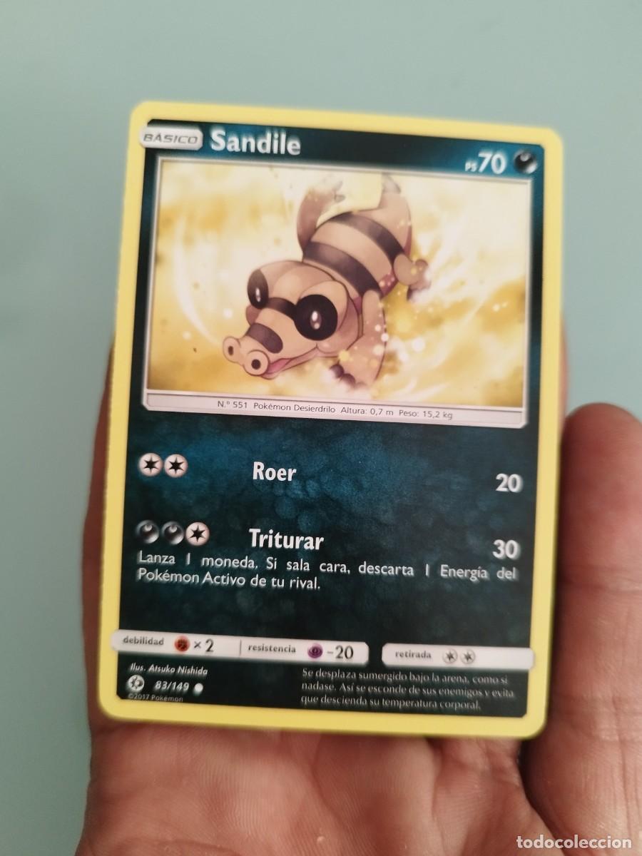 Trading cards: Pokemon Trading Card/Carta. Sandile 83/149 (JCC) Pok&eacute;mon, soly luna.