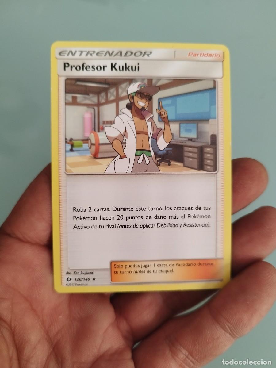 Trading cards: Pokemon Trading Card/Carta. Entrenador Partidario Profesor Kukui (n&uacute;mero 128/149) sol y luna