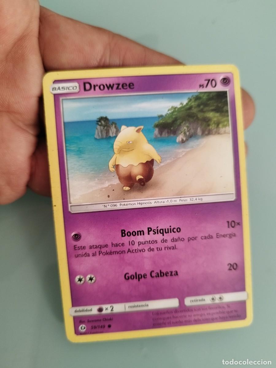 Trading cards: Pokemon Trading Card/Carta. Drowzee (n&uacute;mero 59/149) de la expansi&oacute;n Sol y Luna del JCC Pok&eacute;mon.