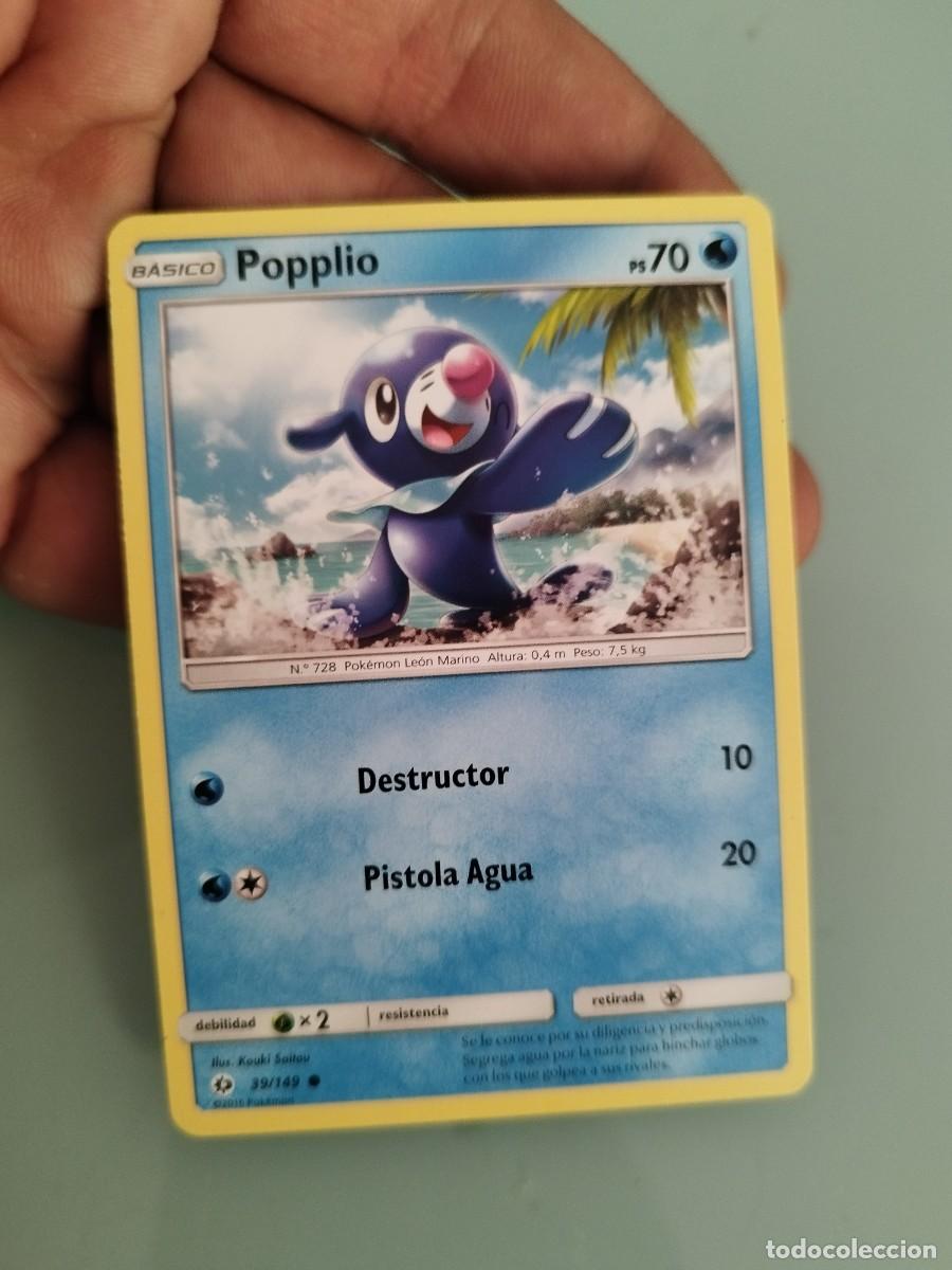 Trading cards: Pokemon Trading Card/Carta. Popplio (n&uacute;mero 39/149) de la expansi&oacute;n Sol y Luna 2017.