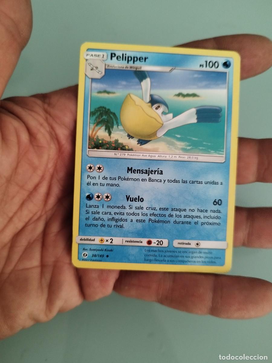 Trading cards: Pokemon Trading Card/Carta. Pelipper (38/149) de la colecci&oacute;n Sol y Luna lanzada en 2017.