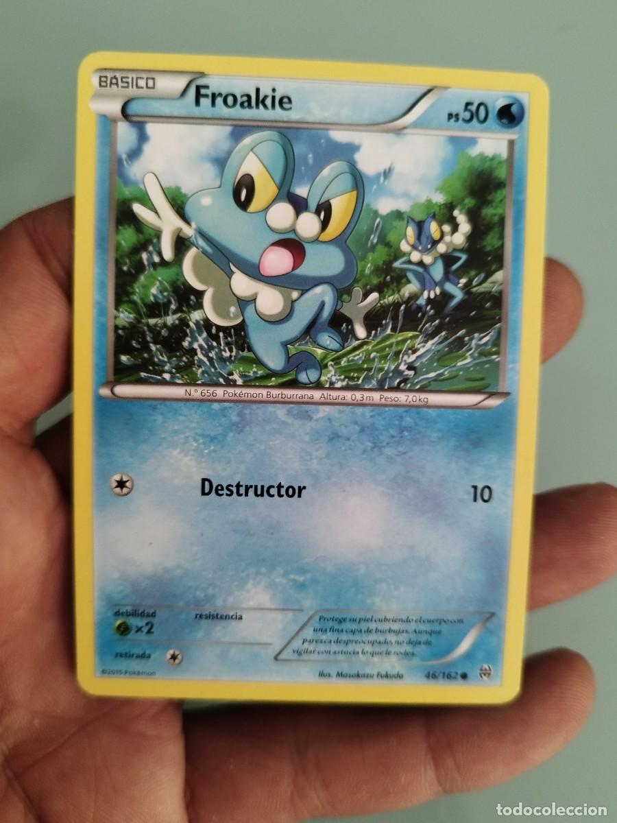 Trading cards: Pokemon Trading Card/Carta. Froakie (n&uacute;mero 46/162), perteneciente a la expansi&oacute;n XY - BREAKthrough