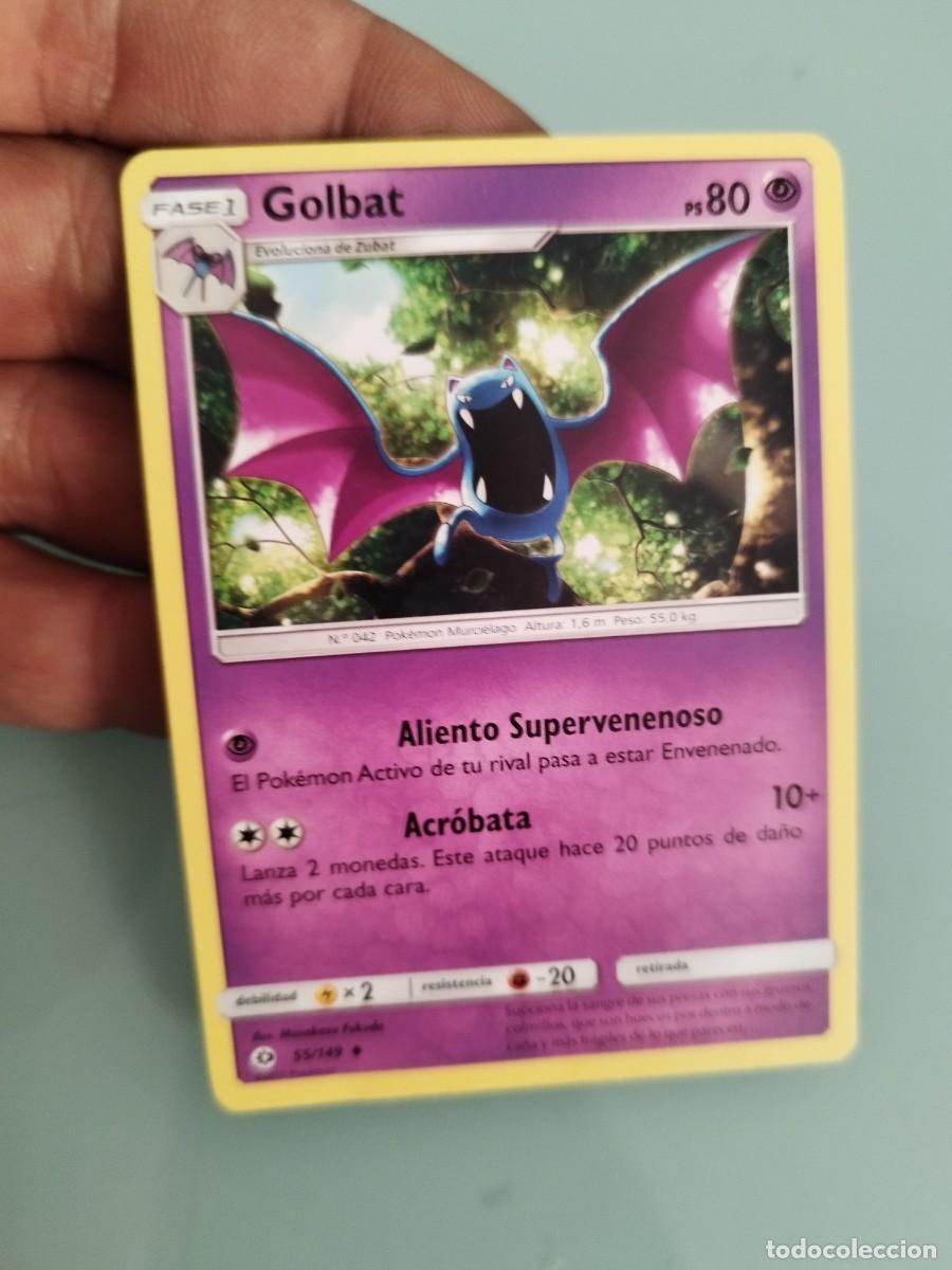 Trading cards: Pokemon Trading Card/Carta. Golbat (n&uacute;mero 55/149) de la expansi&oacute;n Sol y Luna (Sun & Moon) 2017.