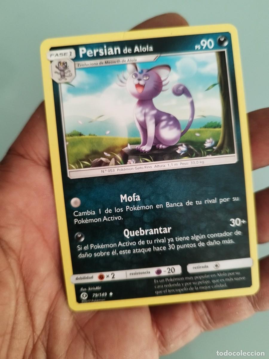 Trading cards: Pokemon Trading Card/Carta. Persian de Alola (n&uacute;mero 79/149) colecci&oacute;n Sol y Luna 2017.