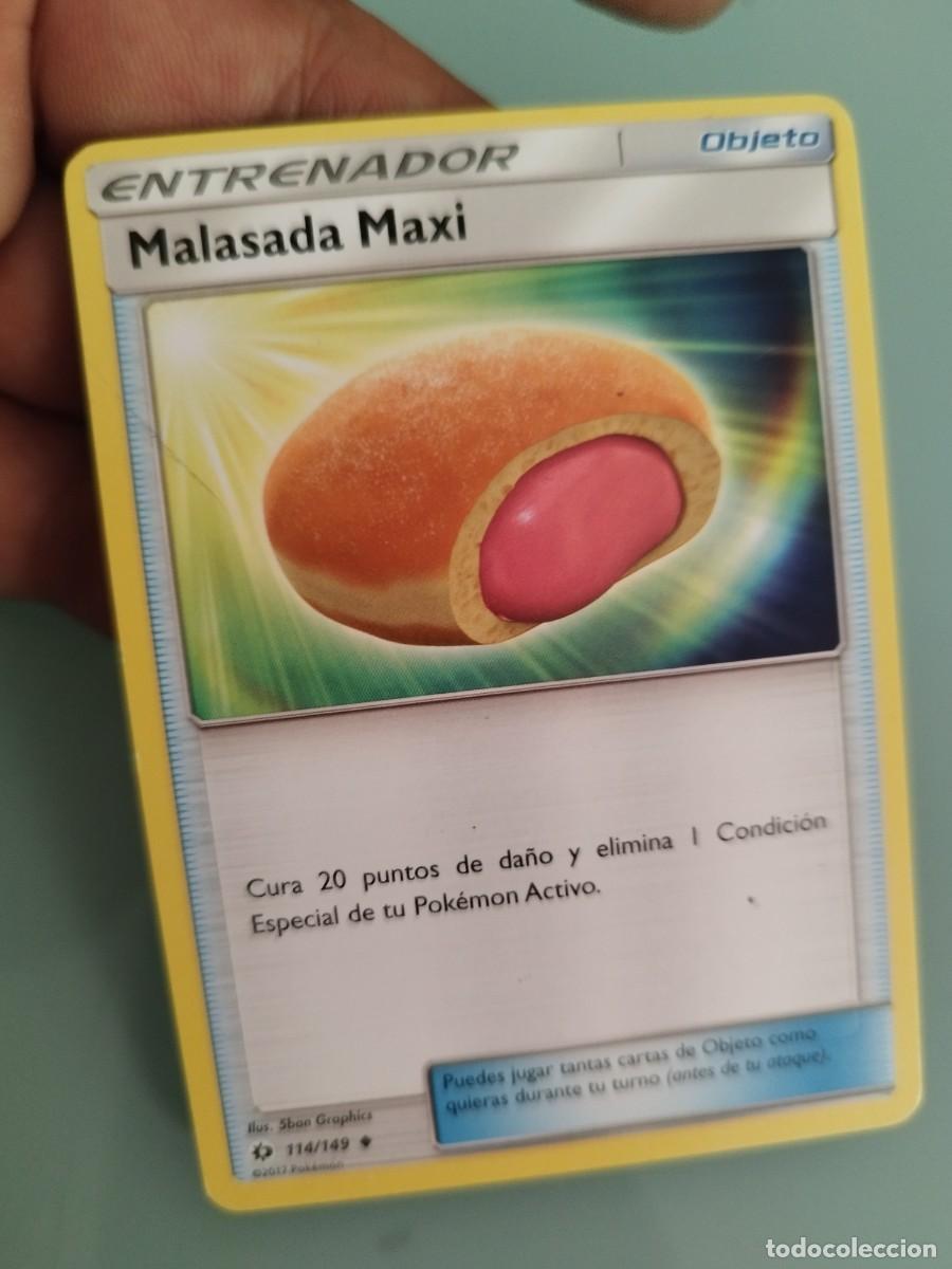 Trading cards: Pokemon Trading Card/Carta. Malasada Maxi (n&uacute;mero 114/149) de la expansi&oacute;n Sol y Luna 2017.