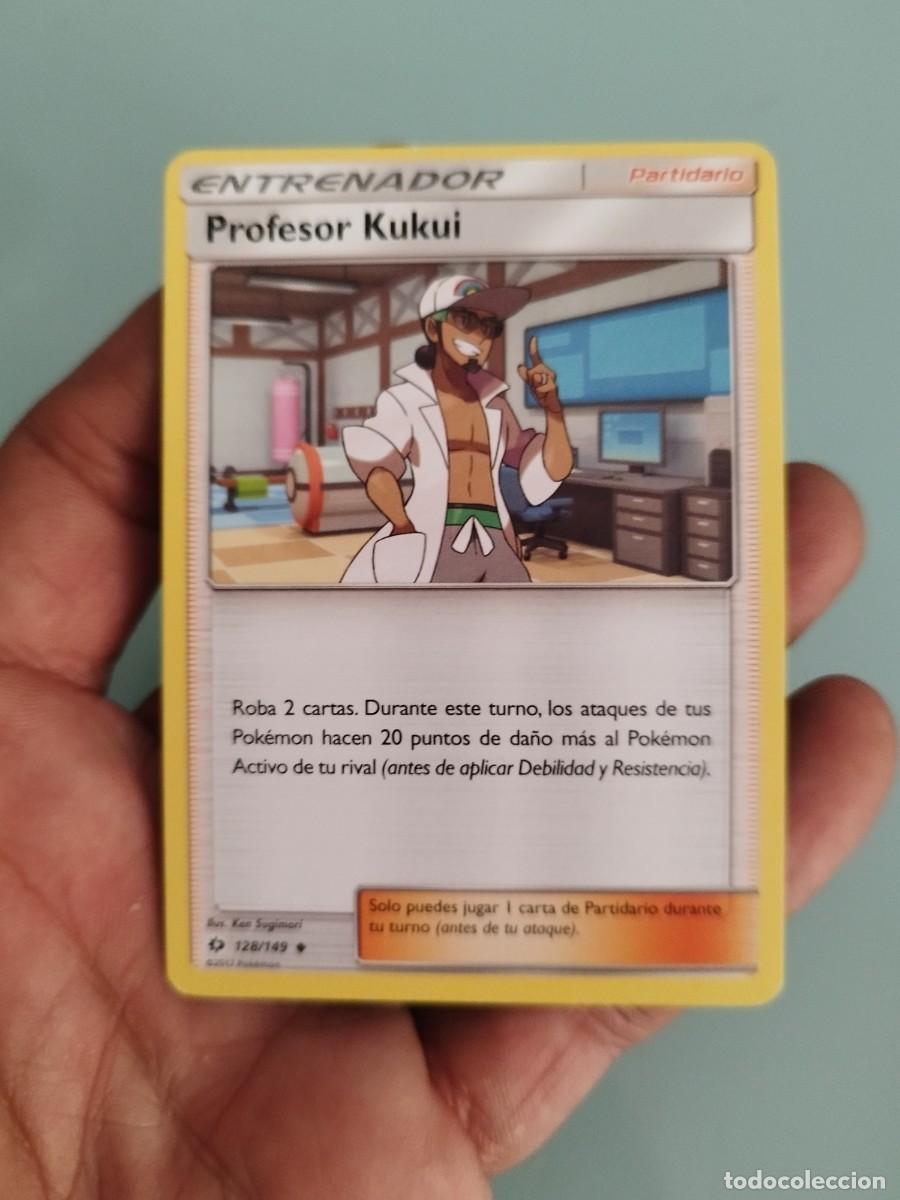 Trading cards: Pokemon Trading Card/Carta. Entrenador Partidario Profesor Kukui (128/149) colecci&oacute;n Sol y Luna.