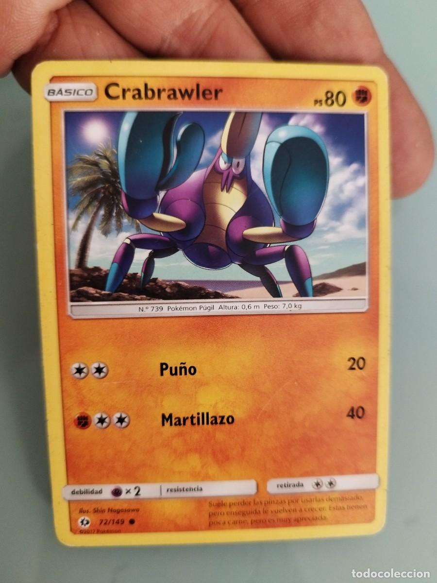 Trading cards: Pokemon Trading Card/Carta. Crabrawler (72/149) de la expansi&oacute;n Sol y Luna (Sun & Moon Base Set)