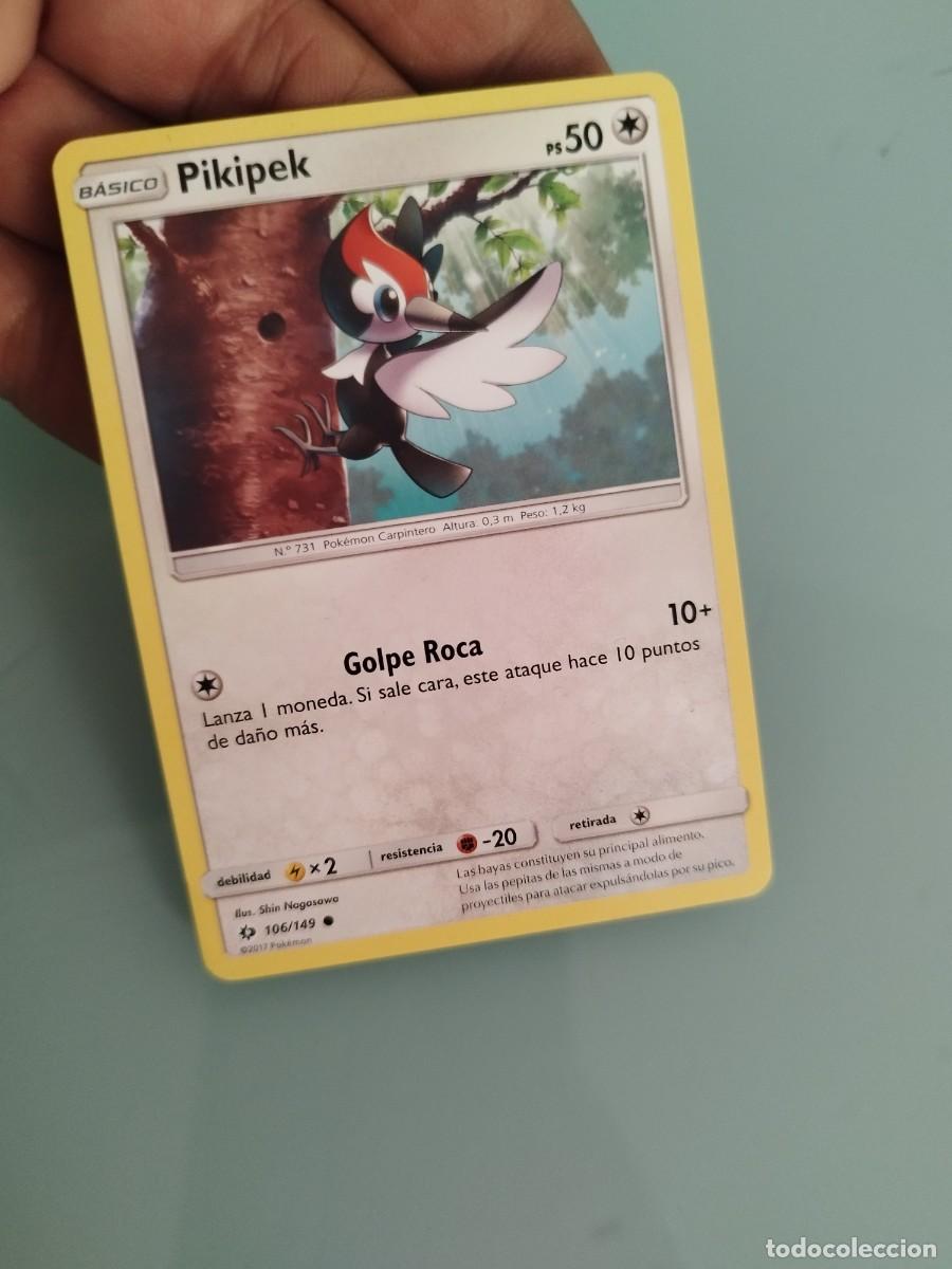 Trading cards: Pokemon Trading Card/Carta. Pikipek (n&uacute;mero 106/149) de la expansi&oacute;n Sol y Luna del a&ntilde;o 2017.
