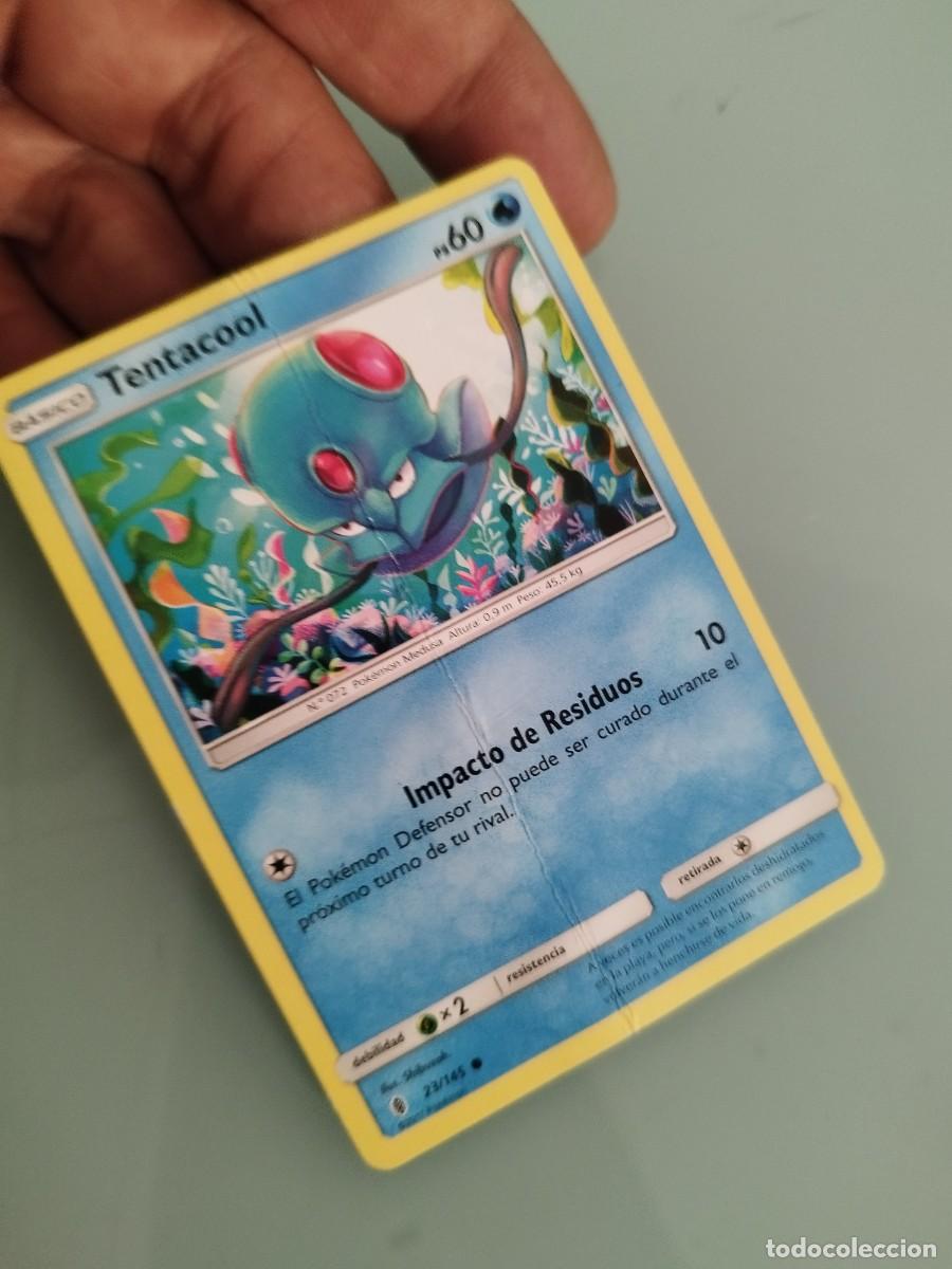 Trading cards: Pokemon Trading Card/Carta. Tentacool (n&uacute;mero 23/145) expansi&oacute;n Sol y Luna - Albor de Guardianes.