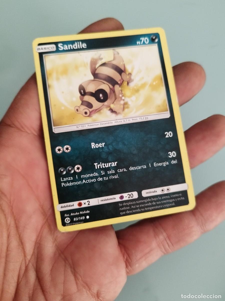 Trading cards: Pokemon Trading Card/Carta. Sandile (n&uacute;mero 83/149) expansi&oacute;n sol y luna.
