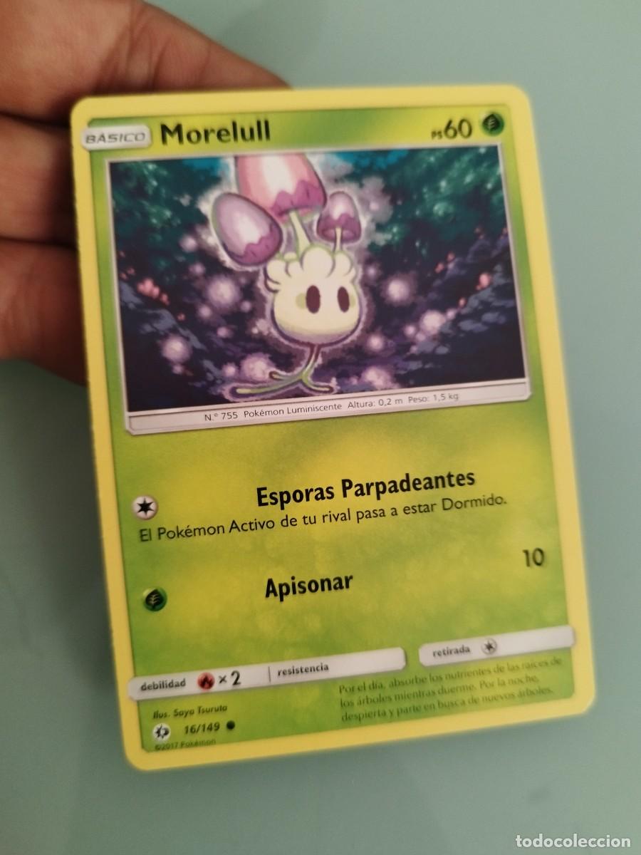 Trading cards: Pokemon Trading Card/Carta. Morelull (n&uacute;mero 16/149) de la expansi&oacute;n Sol y Luna (Sun & Moon) 2017