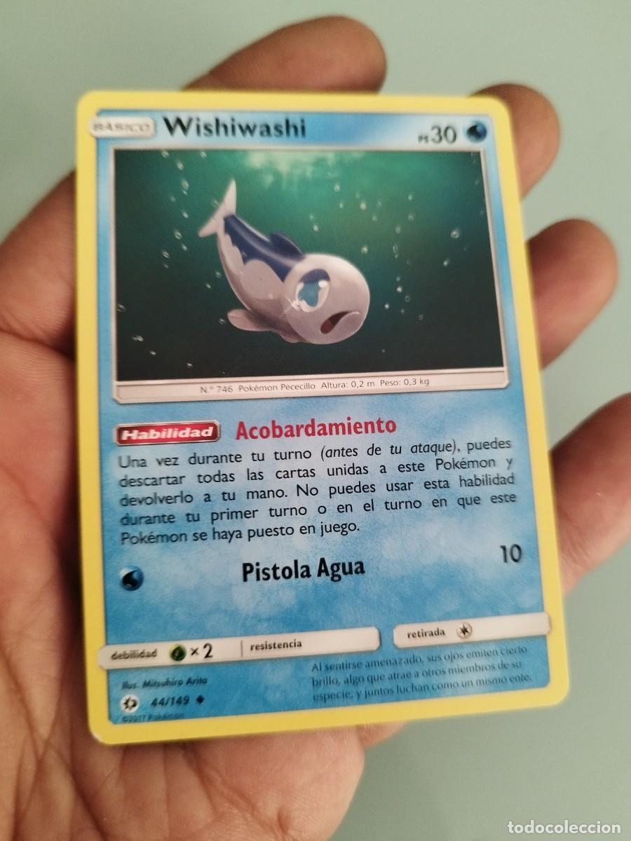 Trading cards: Pokemon Trading Card/Carta. Wishiwashi (n&uacute;mero 44/149) de la colecci&oacute;n Sol y Luna, con 30 PS.
