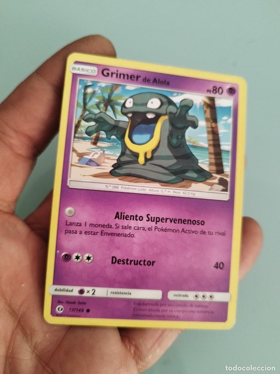 Trading cards: Pokemon Trading Card/Carta. Grimer de Alola (n&uacute;mero 57/149) de la expansi&oacute;n Sol y Luna