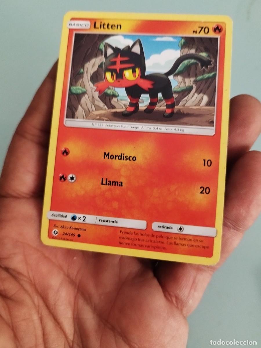 Trading cards: Pokemon Trading Card/Carta. Litten del juego de JCC Pok&eacute;mon, perteneciente a la expansi&oacute;n Sol y Luna