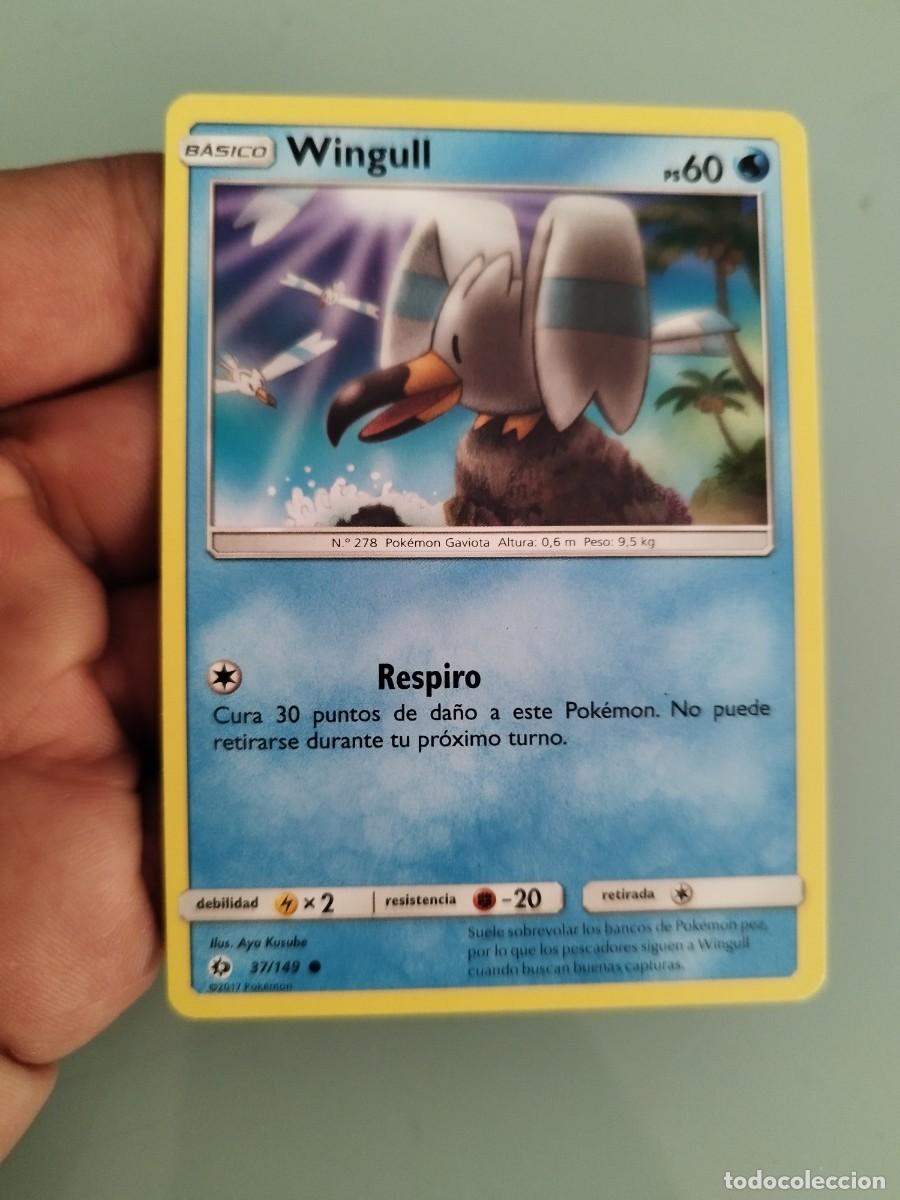 Trading cards: Pokemon Trading Card/Carta. Wingull (n&uacute;mero 37/149) de la expansi&oacute;n Sol y Luna lanzada en 2017.