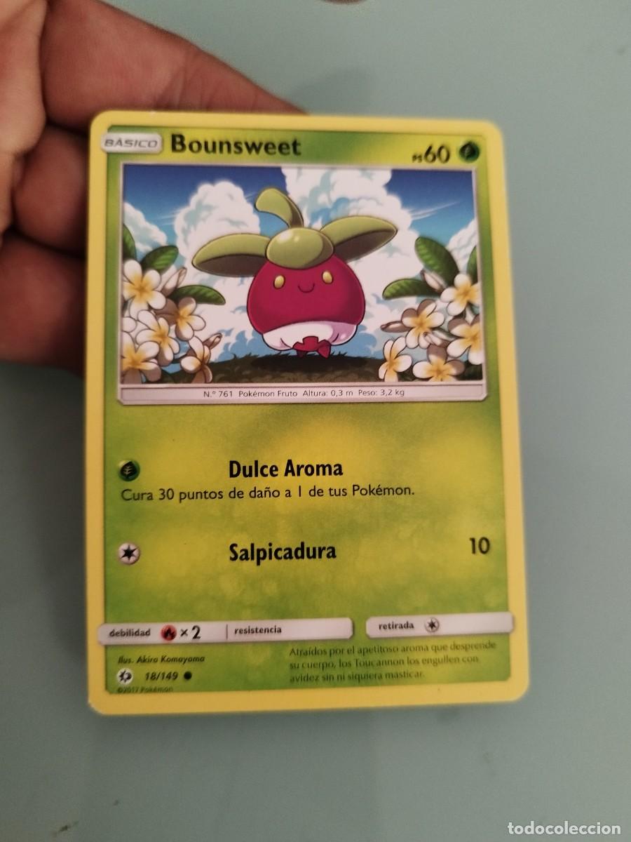 Trading cards: Pokemon Trading Card/Carta. Bounsweet (n&uacute;mero 18/149) de la colecci&oacute;n Sol y Luna de JCC Pok&eacute;mon.