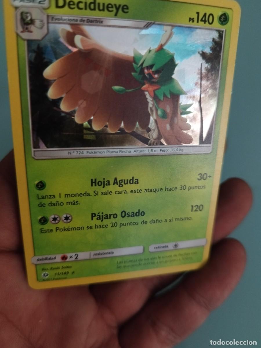 Trading cards: Pokemon Trading Card/Carta. Decidueye (n&uacute;mero 11/149) de la expansi&oacute;n Sol y Luna.