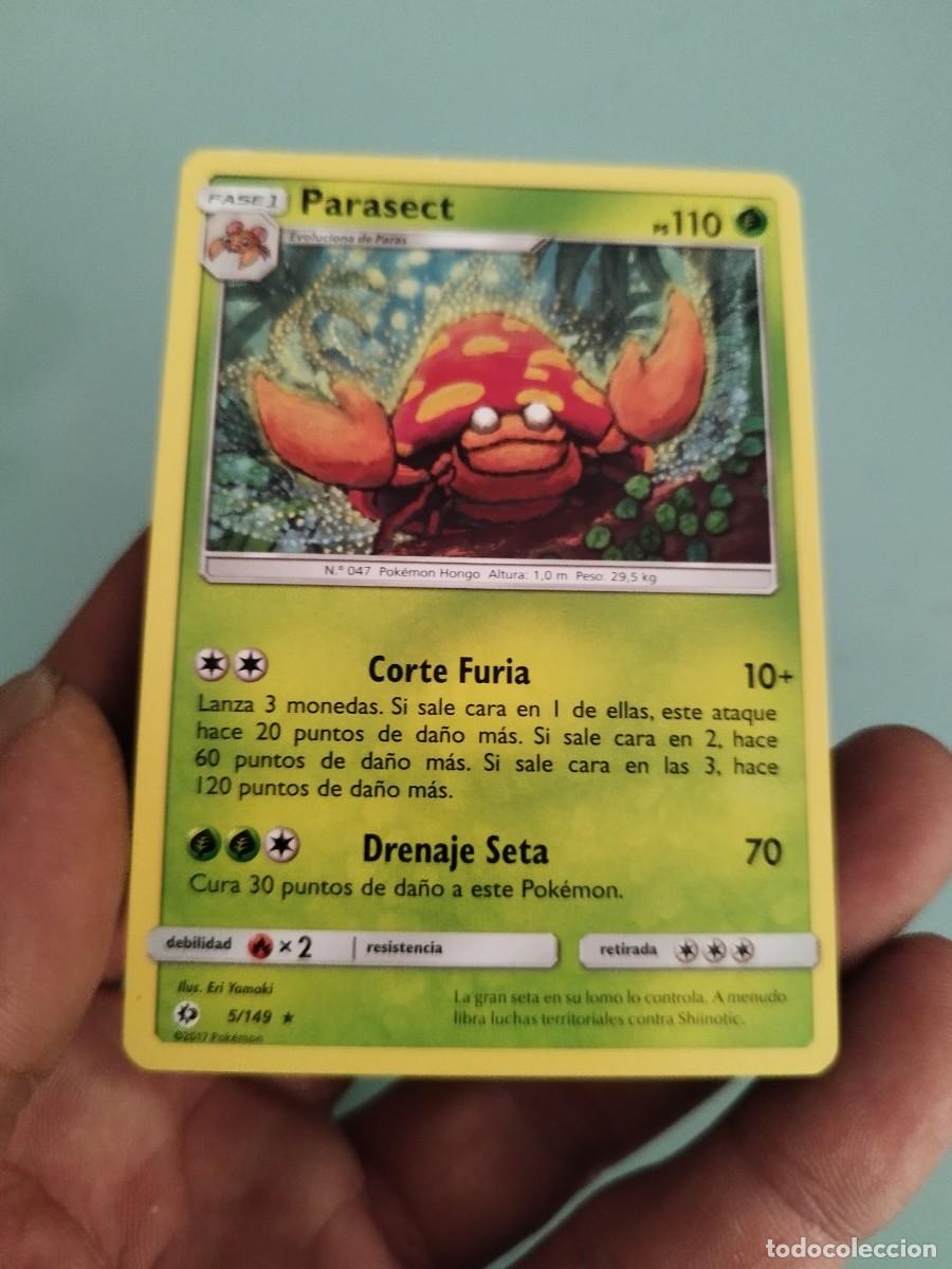 Trading cards: Pokemon Trading Card/Carta. Parasect (Fase 1, 110 PS) de la expansi&oacute;n Sol y Luna (n&uacute;mero 5/149).